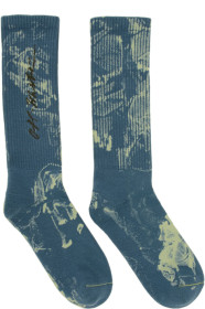 Off-White - Blue Tie-Dye Socks