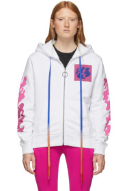 Off-White - Pull à capuche blanc Shape Of Slim