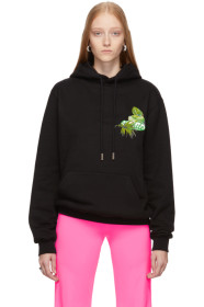 Off-White - Pull à capuche noir Racing Arrows exclusif à SSENSE