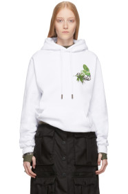 Off-White - Pull à capuche blanc Racing Arrows exclusif à SSENSE