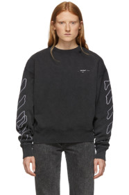Off-White - Pull molletonné noir et blanc Abstract Arrows