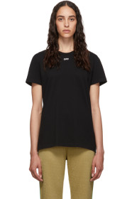 Off-White - ブラック フラワー T シャツ