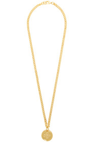 Off-White - Gold Logo Cross Necklace