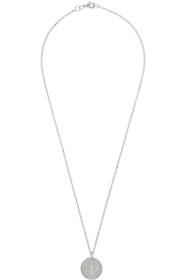 Off-White - Silver Small Logo Cross Necklace