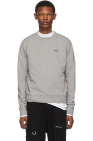 Off-White - Grey & Black Logo Slim Sweatshirt