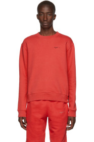Off-White - Red & Black Logo Slim Sweatshirt