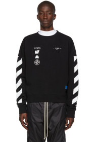 Off-White - Black & White Oversized Diag Mariana de Silva Sweatshirt
