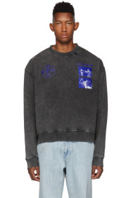 Off-White - Black & Blue Hardcore Caravaggio Sweatshirt