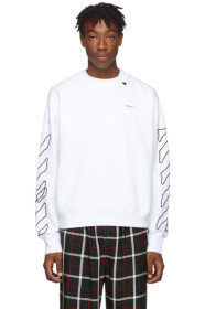 Off-White - White & Black Abstract Arrows Sweatshirt
