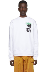 Off-White - White Spray Blurred Slim Sweatshirt