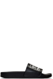 Off-White - Sandales à enfiler noires Double Arrow