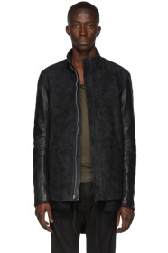 Boris Bidjan Saberi - 黑色 Oil Washed 皮夹克