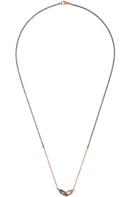 Pearls Before Swine - Rose Gold Double Link Pendant Necklace
