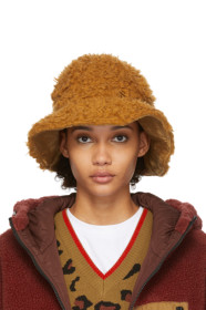 SJYP - Reversible Brown Wool Hairy Hat