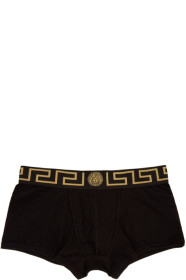 Versace Underwear - 两件装黑色美杜莎低腰平角内裤
