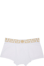Versace Underwear - Two-Pack White Medusa Low-Rise Boxer Briefs