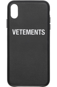 VETEMENTS - Black Logo iPhone XS Max Case