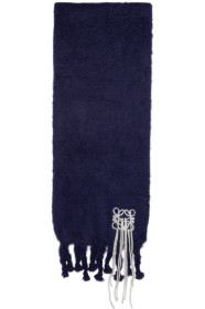 Loewe - Navy Mohair Stitches Scarf