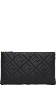 Fendi - Pochette noire 'Forever Fendi' Embossed