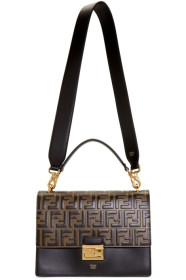 Fendi - Sac noir et brun 'Forever Fendi' Kan I