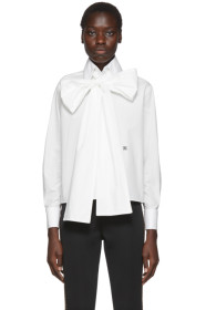 Fendi - White Oversized Bow Blouse
