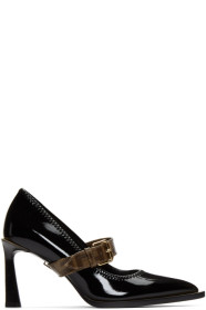 Fendi - Chaussures à talons hauts lustrées noires Mary Jane