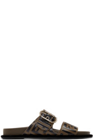 Fendi - 棕色 & 黑色“Forever Fendi”凉鞋