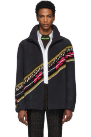 Fendi - Reversible Grey & Black Shearling FF Jacket
