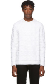 Fendi - White Embossed Wool 'Forever Fendi' Sweater