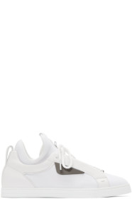 Fendi - Baskets en maille blanches Bag Bugs