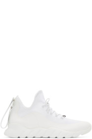 Fendi - Baskets montantes en maille blanches Tech