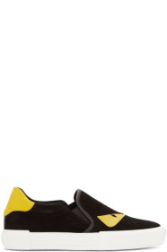 Fendi - ブラック バッグ バグ スリッポン スニーカー