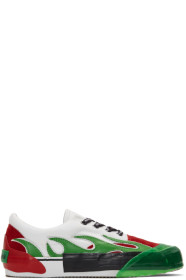 Palm Angels - Green & Red Flame Sneakers