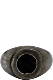 Guidi - Bague ovale argentée