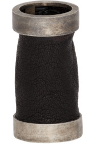 Guidi - Bague tubulaire en cuir noire