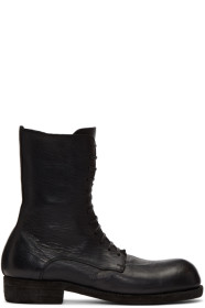 Guidi - Bottes lacées noires Big Daddy