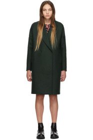 Harris Wharf London - Green Oversized Fitted Coat