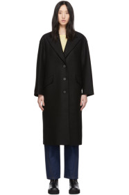 Harris Wharf London - Black Pressed Wool Oversized Great Coat