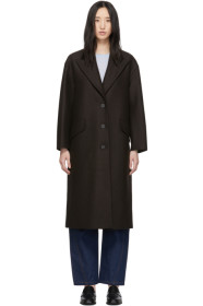 Harris Wharf London - Brown Pressed Wool Oversized Great Coat