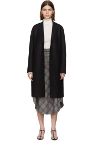 Harris Wharf London - Black Pressed Wool Coat
