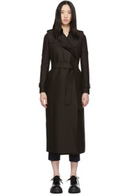 Harris Wharf London - Brown Pressed Wool Long Coat