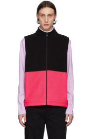 Harris Wharf London - Black & Pink Polaire Vest
