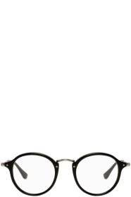 Ray-Ban - 黑色 & 银色 Fleck 圆框眼镜