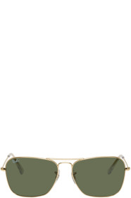 Ray-Ban - ゴールド メタル Caravan サングラス