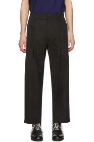 Issey Miyake Men - Black Memory Grosgrain Trousers