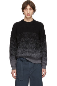 Issey Miyake Men - Black Wool Low Gauge Gradation Sweater