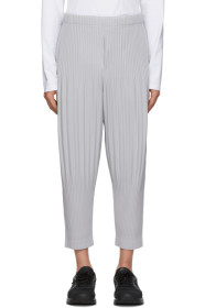 Homme Plissé Issey Miyake - Grey Pleated Basics Trousers