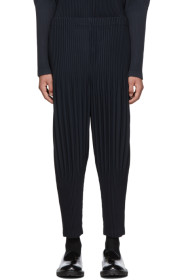 Homme Plissé Issey Miyake - Navy Pleated Basics Trousers