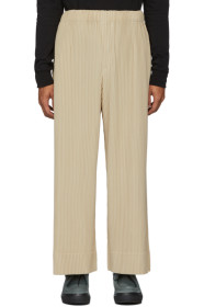 Homme Plissé Issey Miyake - Beige Pleated Trousers