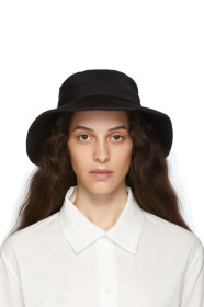 Y's - Black Gabardine Tied Hat
